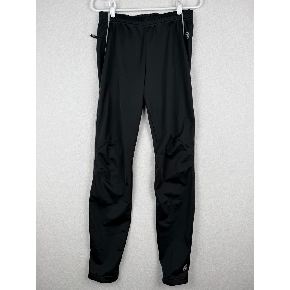 Novara Cycling Pants Mens M Black Reflective Ankle Zip Athletic